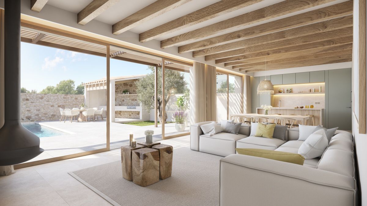 Demnächst ist ein fantastisches und luxuriöses, neu gebautes Stadthaus in Santanyi erhältlich