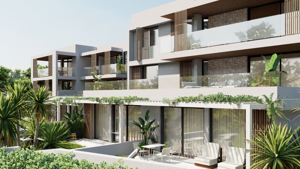 - Luxusní a moderní nově postavené apartmány se společným bazénem, parkovištěm a skladem v Porto Petro