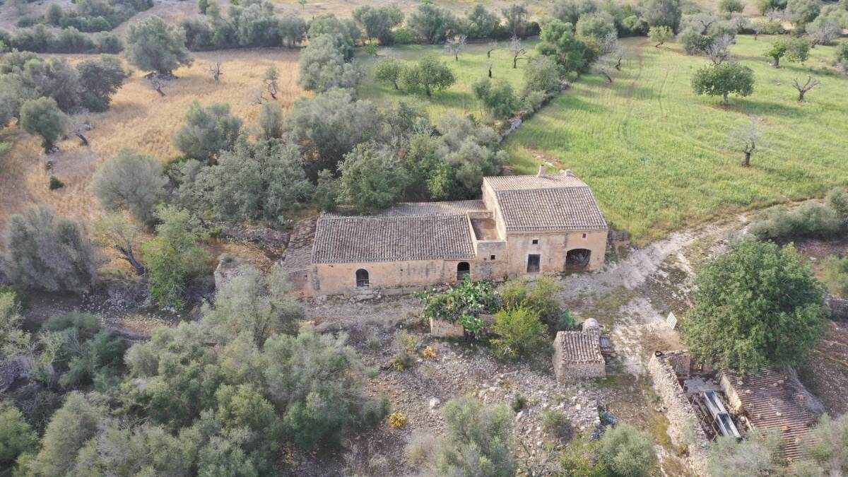 Casa de campo de unos 350m2 para reformar construida en una amplia parcela de unas 20 ha en Son Macia, Manacor