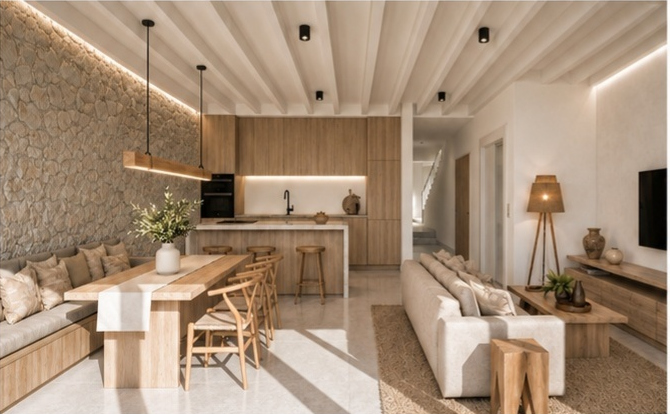 Moderna y lujosa casa de pueblo de nueva construcción, situada en una calle tranquila de Santanyí