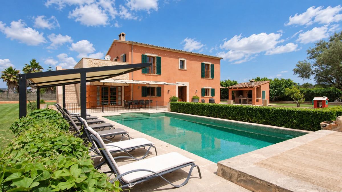 Geräumige und ruhige Finca mit schönem Garten und Pool in Manacor