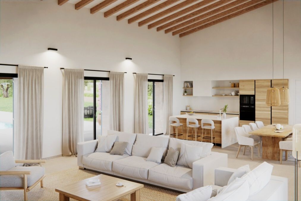 - Projekt moderního venkovského domu mezi Es Llombards a Santanyi
