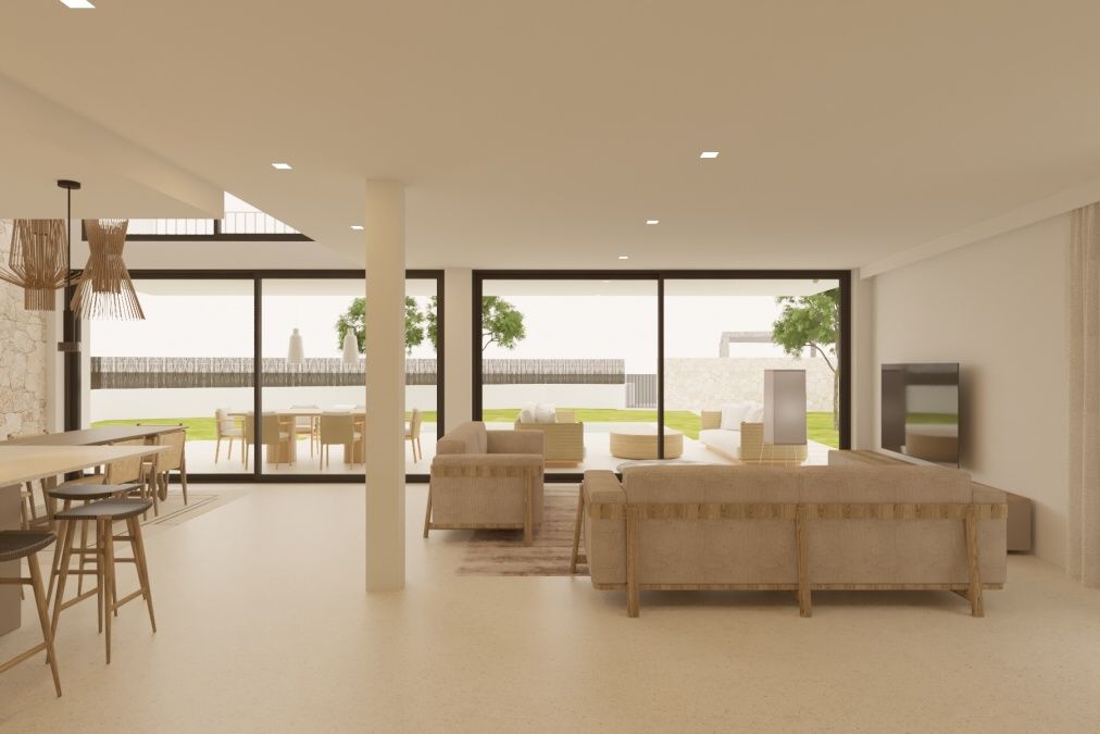 - Nueva construcción de 4 lujosos y modernos chalets con piscina y jardin de unos 750m2 en Porto Colom