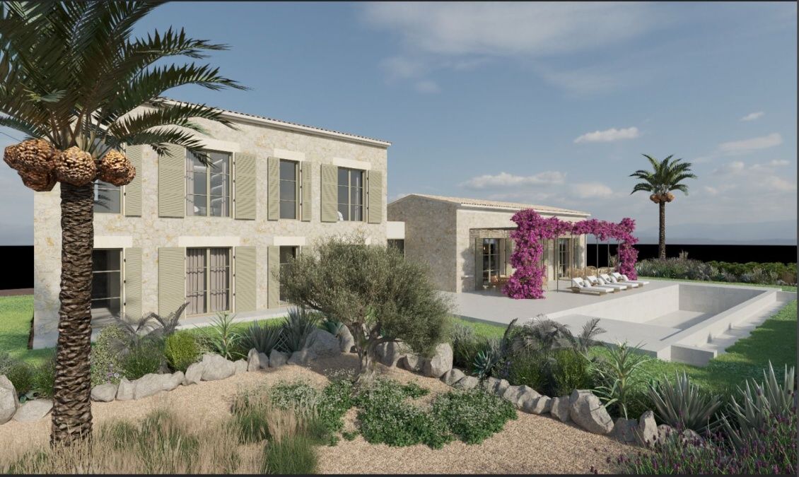  - Moderní a luxusní venkovský dům složený ze 3 nezávislých modulů ve vyvýšené oblasti v Porreres