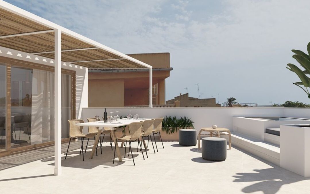 Komplett renoviertes Stadthaus mit Meerblick in Alqueria Blanca - Casa de pueblo totalmente reformada con vistas hasta el mar en Alqueria Blanca
